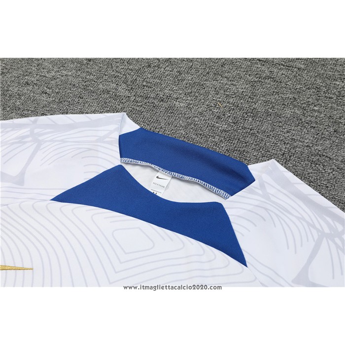 Tuta da Track Francia Manica Corta 2022 2023 Bianco - Pantalon Corto